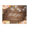 Autumn Floral Mason Jar Lights Wedding Thank You