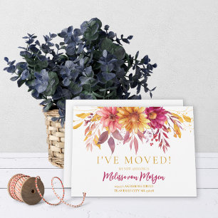 Autumn Floral Moving Announcement