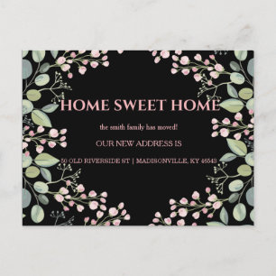 Autumn Floral New Address Moving Announcement Postcard