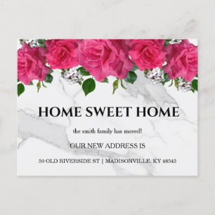 Autumn Floral New Address Moving Announcement Postcard