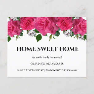 Autumn Floral New Address Moving Announcement Postcard