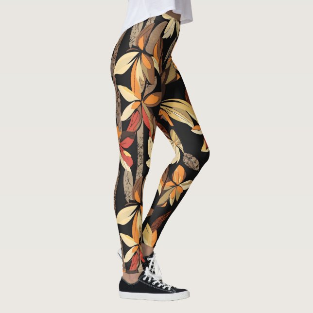 Autumn Floral Pattern Leggings (Right)