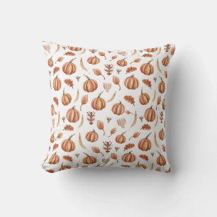 Autumn Floral Pumpkin Pattern Thanksgiving Cushion