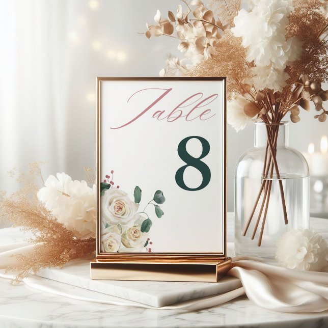Autumn Floral Pumpkin Thanksgiving  Table Number (Creator Uploaded)