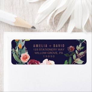 Autumn Floral Rose Gold Wedding