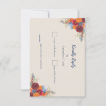 Autumn Floral RSVP Card