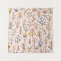 Autumn Floral Seamless Pattern. Doodle Plants, Bra