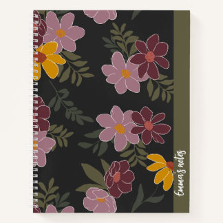 Autumn floral spiral notebook | cute journal