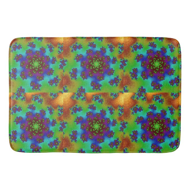 Autumn Floral Sprinkles Bath Mat (Front)