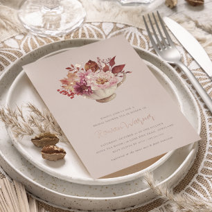 Autumn Floral Teacup Fall Bridal Shower Tea