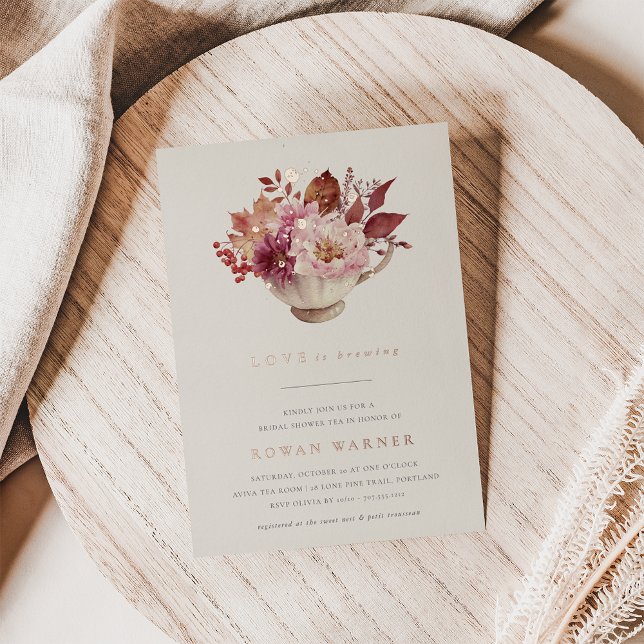 Autumn Floral Teacup Fall Bridal Shower Tea (Creator Uploaded)