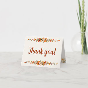 Autumn Floral Thank You Teacher Card