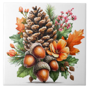 Autumn Floral Tile
