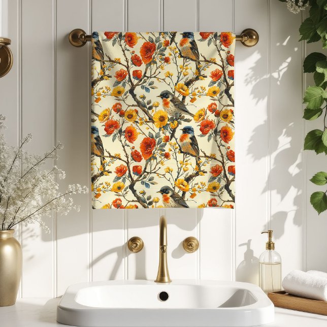 Autumn Floral Towel Cosy Gift for Grandma Grandpa (Autumn Floral Towel Cozy Gift for Grandma Grandpa)