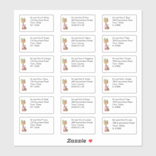 Autumn Floral Vase Individual Name and Address