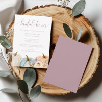 Autumn Floral Watercolor Pumpkins Bridal Shower