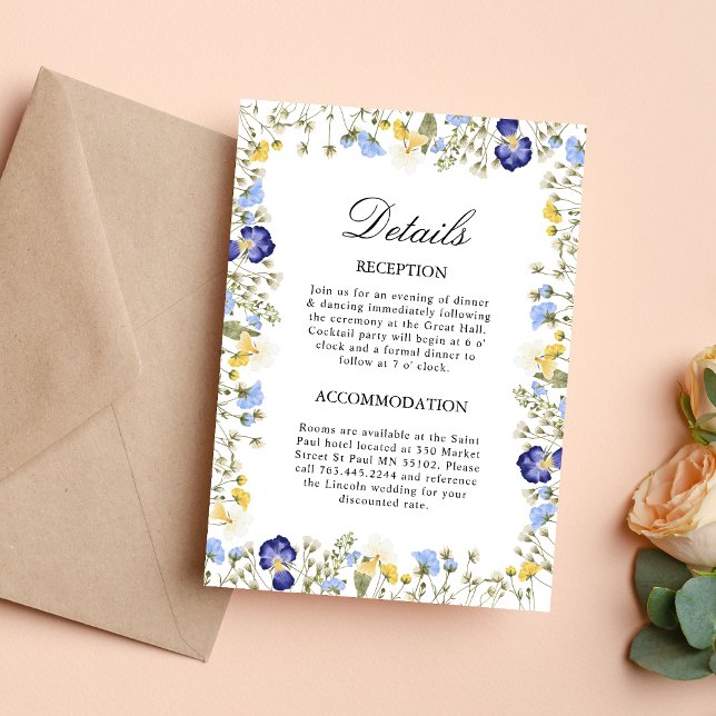 Autumn Floral Wedding Details Enclosure Card (Creator Uploaded)