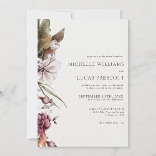 Autumn Floral Wedding Invitation