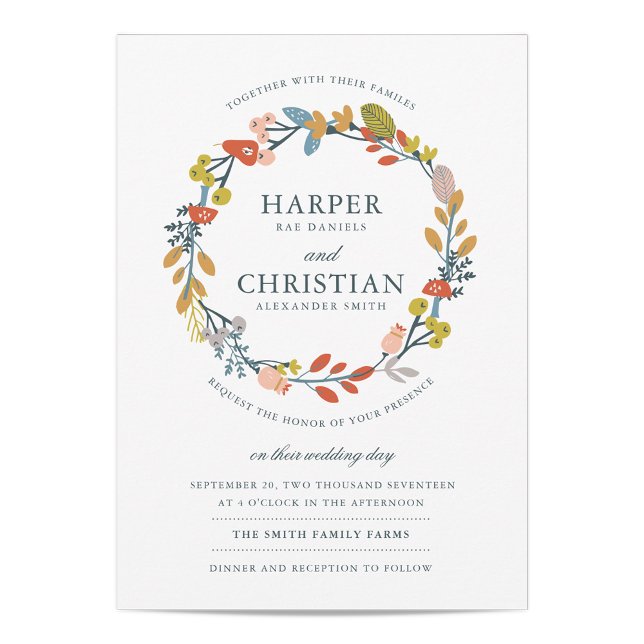 Autumn Floral Wedding Invitation (Creator Uploaded)