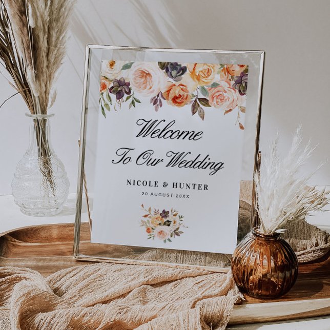 autumn floral wedding welcome sign (Creator Uploaded)