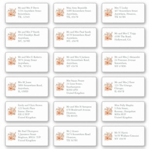 Autumn Florals Individual Recipient Name Address