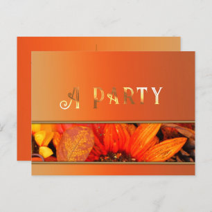 Autumn Florals Invitation Postcard
