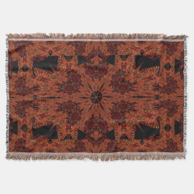 Autumn Flower 4 Throw Blanket (Front)
