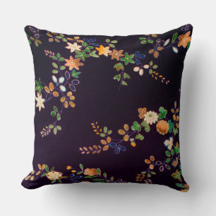 Autumn Flower and Leaf, Japanese Design Cushion