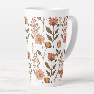 autumn flower arrangement latte mug