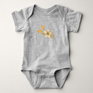 Autumn flower baby bodysuit