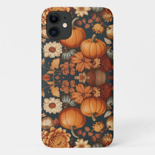 Autumn Flower Fall Pumpkins Halloween Gift Case-Mate iPhone Case