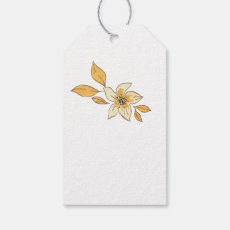 Autumn flower gift tags