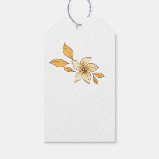 Autumn flower gift tags (Back)