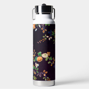 Autumn Flower & Leaf, Japanese Design Water Bottle