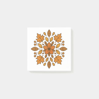 Autumn flower mandala  post-it notes