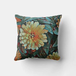 Autumn Flower Throw Pillow