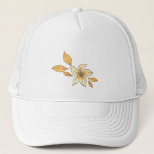 Autumn flower trucker hat