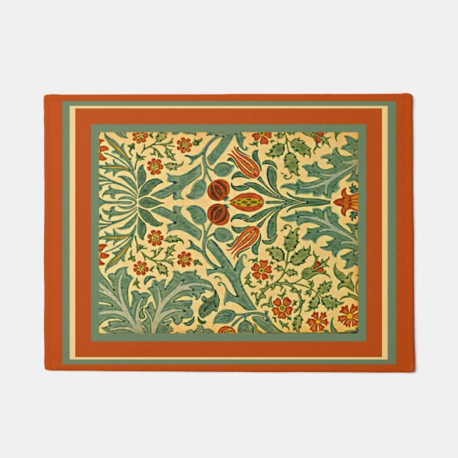 Autumn Flower, William Morris pattern, Doormat (Front)
