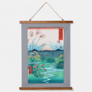 Autumn Flowers and Mt. Fuji, Hiroshige, Ukiyo-e Hanging Tapestry