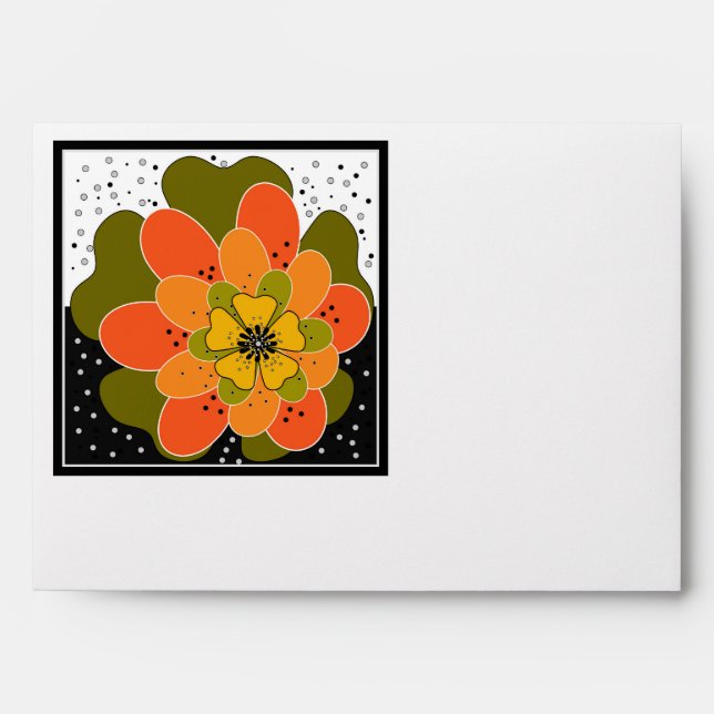 Autumn flowers, autumn, flower, illustration throw envelope (Front)
