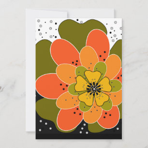 Autumn flowers, autumn, flower, illustration throw invitation