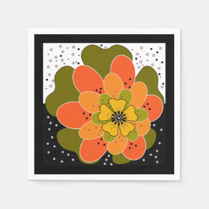 Autumn flowers, autumn, flower, illustration throw napkin