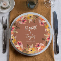 Autumn Flowers Bridal Shower Terracotta
