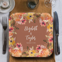 Autumn Flowers Bridal Shower Terracotta