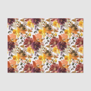 Autumn Flowers Floral Decoupage Tissue Paper