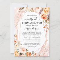 Autumn Flowers Geometric Virtual Bridal Shower