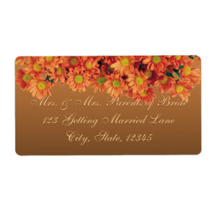 Autumn Flowers Label