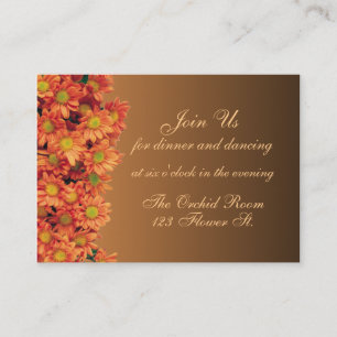 Autumn Flowers Reception Cards