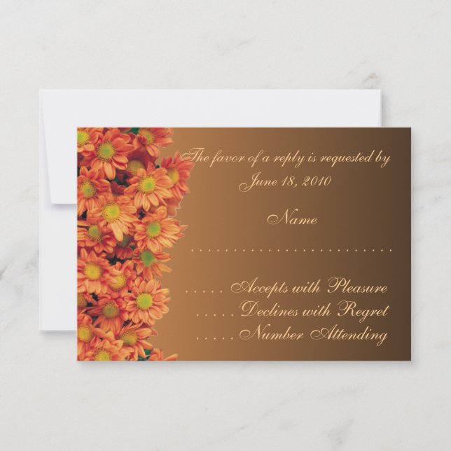 Autumn Flowers RSVP Cards (Front)