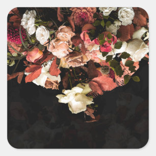 Autumn Flowers Stylized Print Sticker
